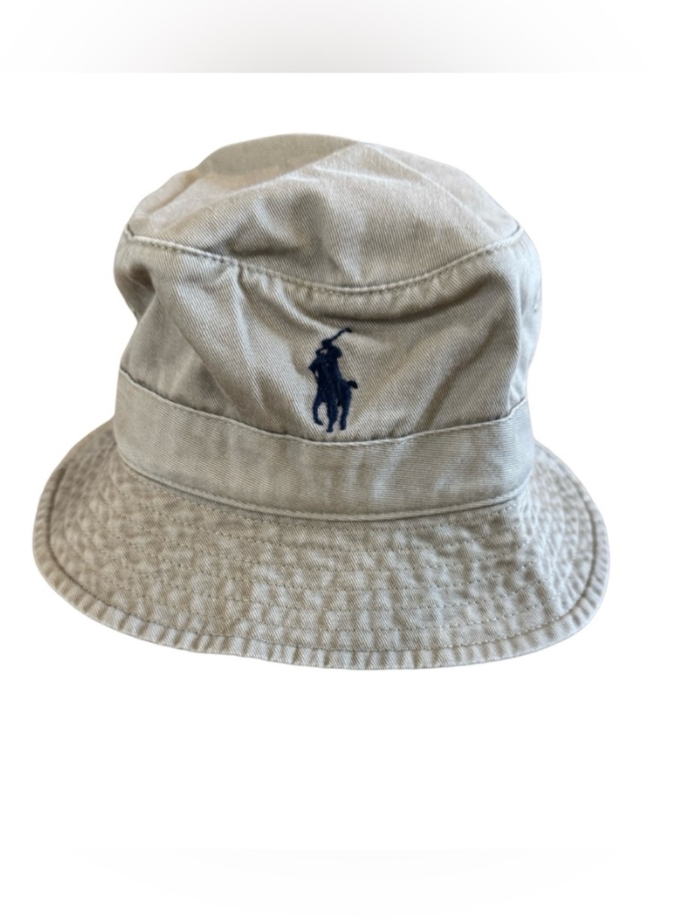 Polo 🏇 Ralph Lauren bucket hat in khaki and navy. S/M